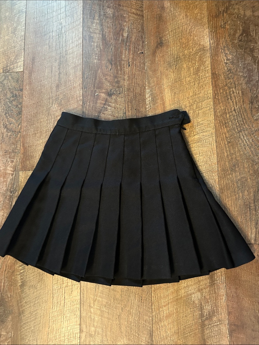 American Apparel Black Pleated Skater Skirt